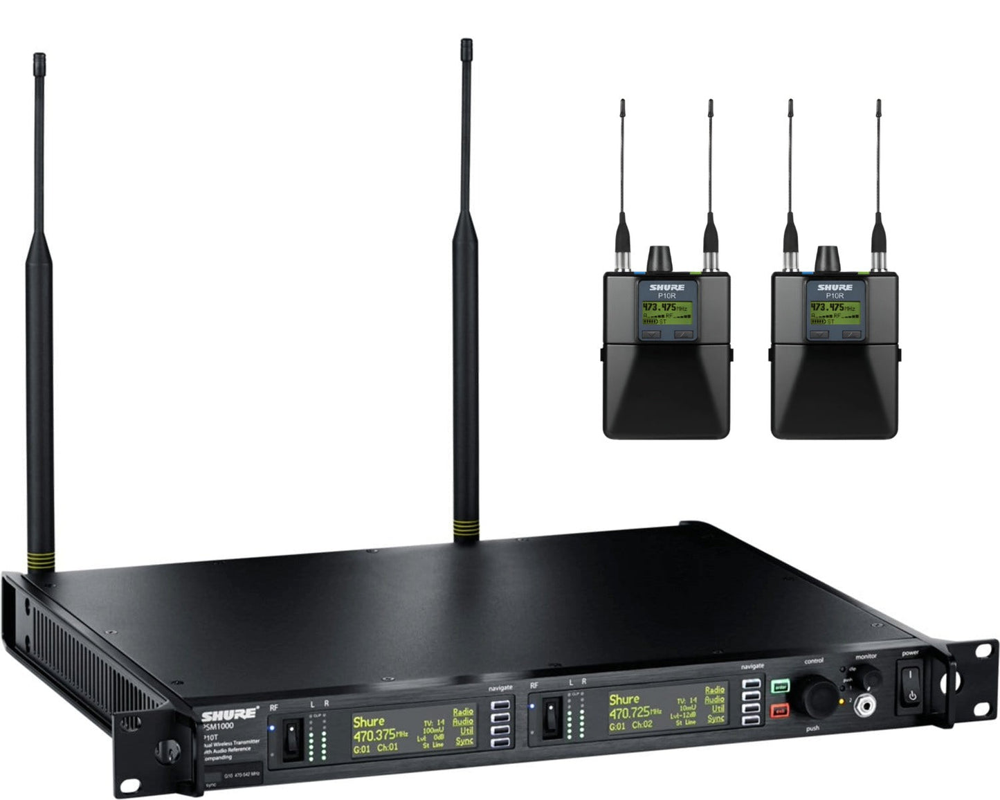 Shure P10T H22 (518-584Mhz) Dual Channel Wireless Transmitter Used Package