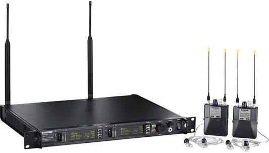 Shure P10TR+425CL-H22 PSM1000 Monitor System - Dual Transmitter/2x Bodypacks/2x Earphones - H22 Band