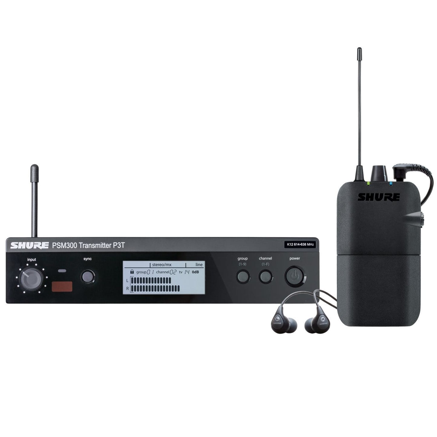 Shure PSM300 In-Ear Wireless System with SE112-GR
