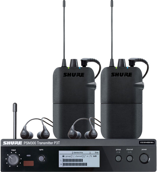 Shure P3TR112TW-G20 Twin Pack for PSM300 Monitoring System - G20 Band
