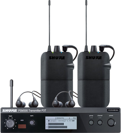 Shure P3TR112TW-H20 Twin Pack for PSM300 Monitoring System - H20 Band