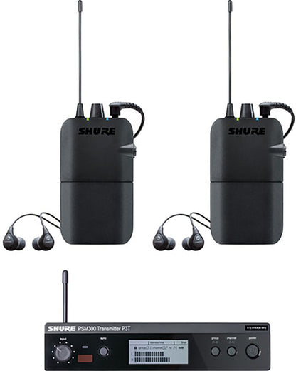Shure P3TR112TW-H20 Twin Pack for PSM300 Monitoring System - H20 Band