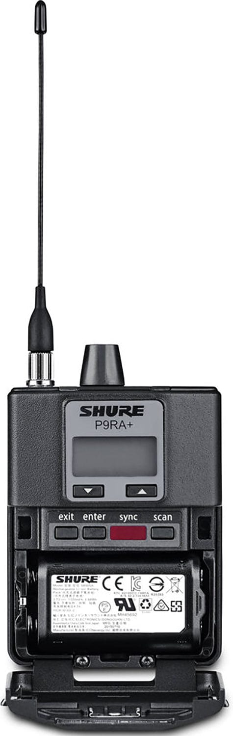 Shure P9RA+=-L6 Rechargeable Bodypack Receiver for Shure PSM900 Personal Monitor System - L6 Band