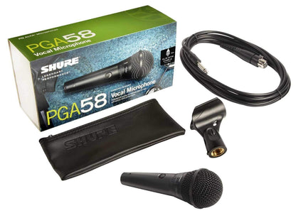 Shure PGA58-QTR Dynamic Vocal Microphone with XLR-QTR Cable