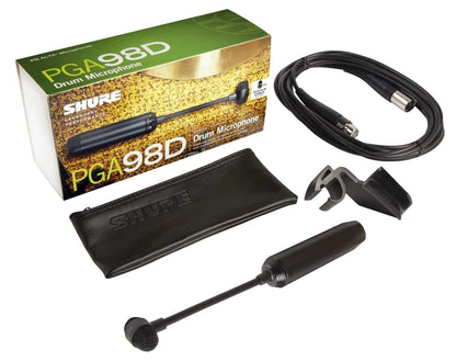 Shure PGA98D Condenser Gooseneck Drum Microphone with XLR Cable