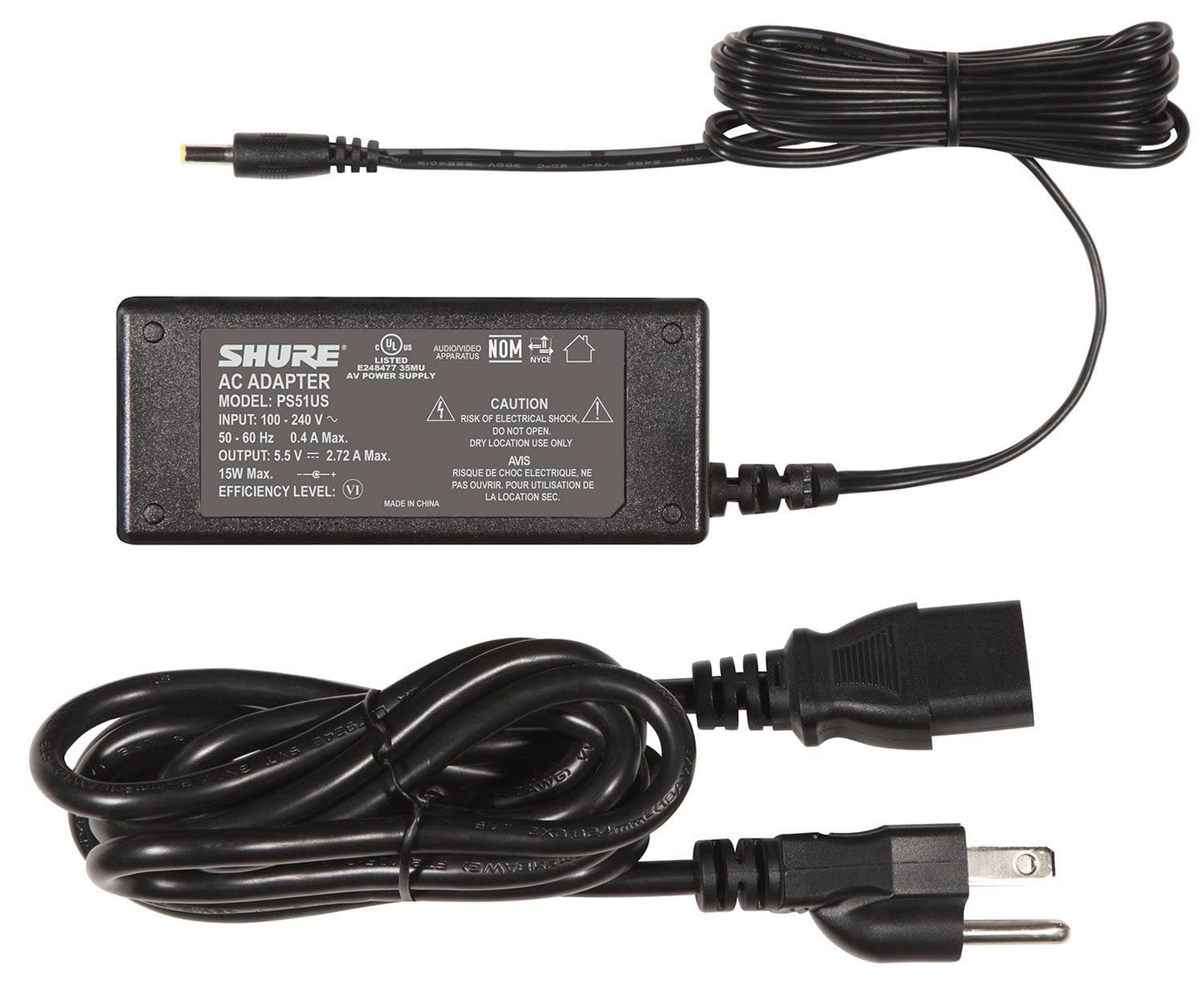 Shure PS51US Power Supply for 2 Bay Charger