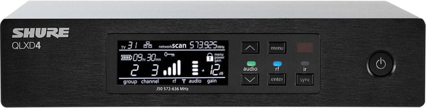 Shure QLXD4-X52 Wireless Microphone Digital Receiver - X52 Range
