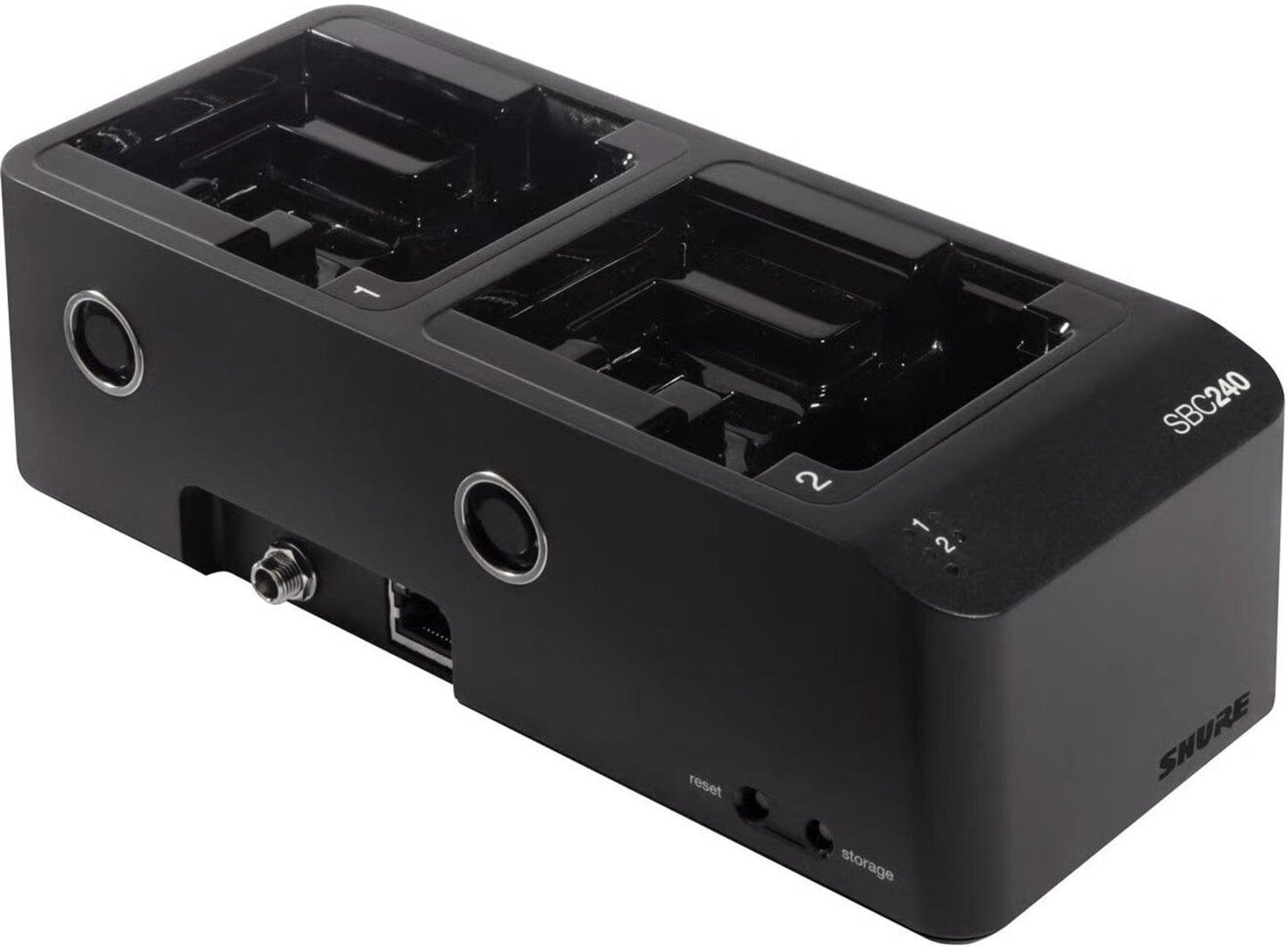 Shure SBC240 2-Bay Networked Docking Charger for SB910/SB920A Batteries/ADX Transmitters
