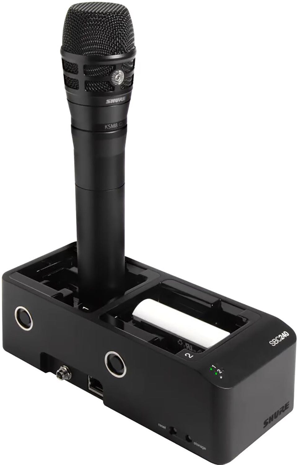 Shure SBC240 2-Bay Networked Docking Charger for SB910/SB920A Batteries/ADX Transmitters