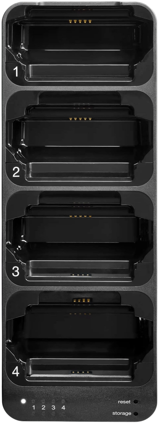 Shure SBC441US 4-Bay Docking Charger for ADXR Bodypack Receiver and SB910 Batteries (Power Supply Included)
