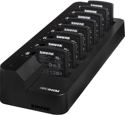 Shure SBC840M-US 8-Bay Networked Charger for SB910M Batteries