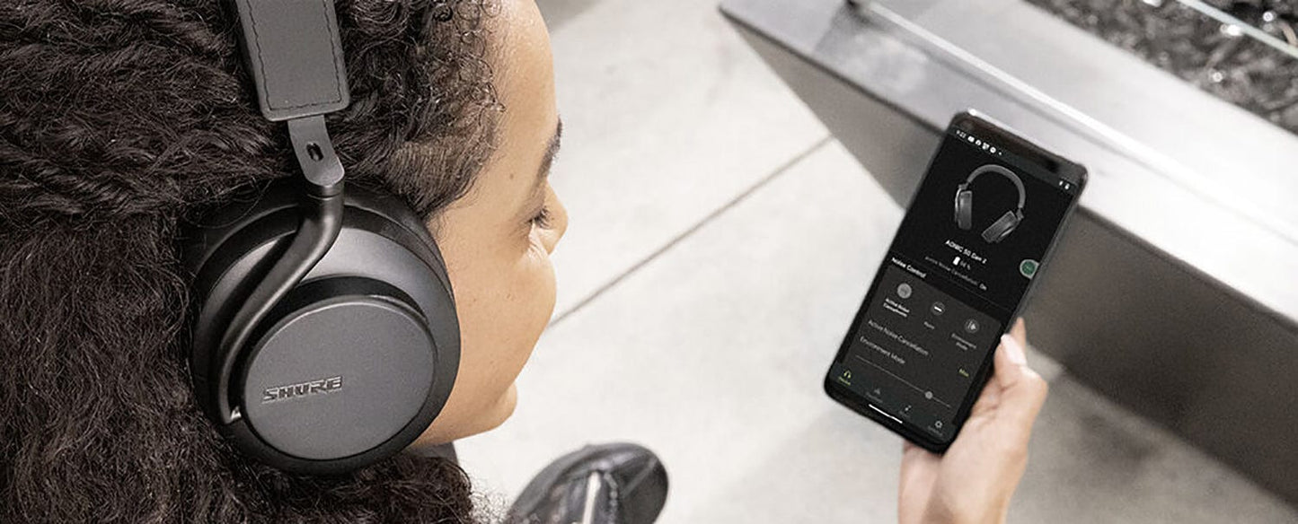 Shure SBH50G2-BK AONIC 50 GEN 2 Wireless Noise Cancelling Headphones - Black
