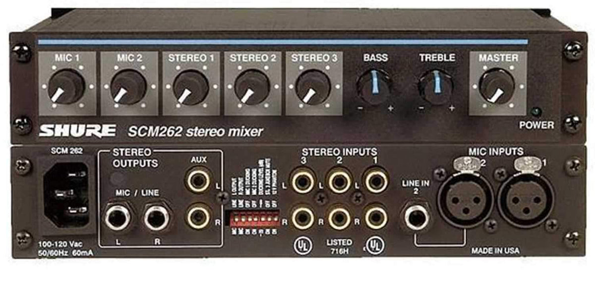 Shure SCM262 Stereo Microphone Mixer