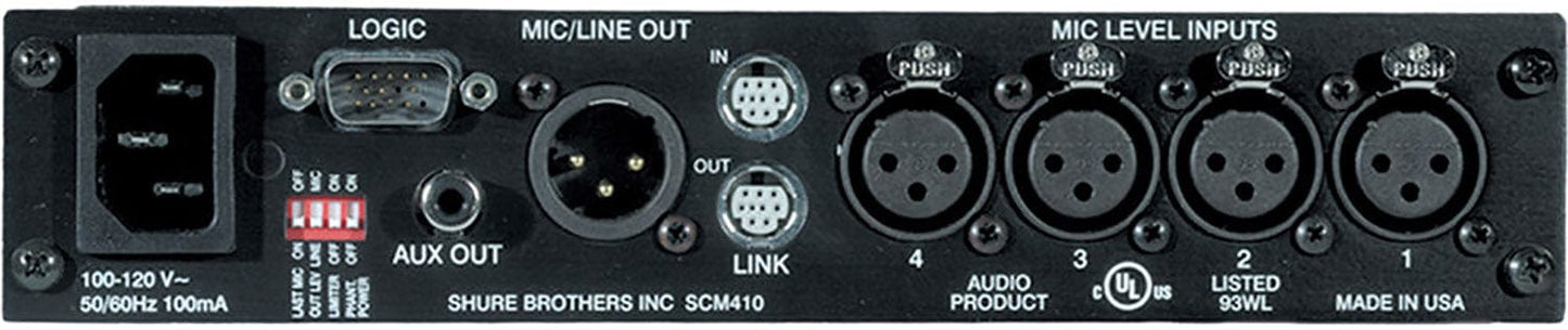 Shure SCM410 4-Channel Automatic Mixer