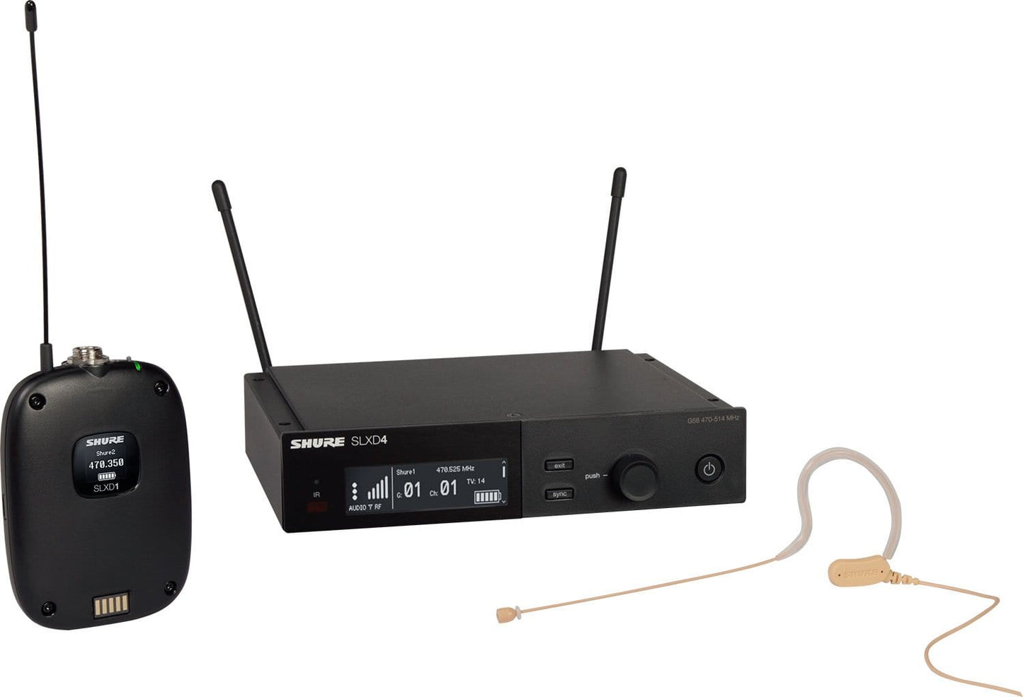 Shure SLXD14/153T-J52 Combo System with MX153T Microphone - J52 Band