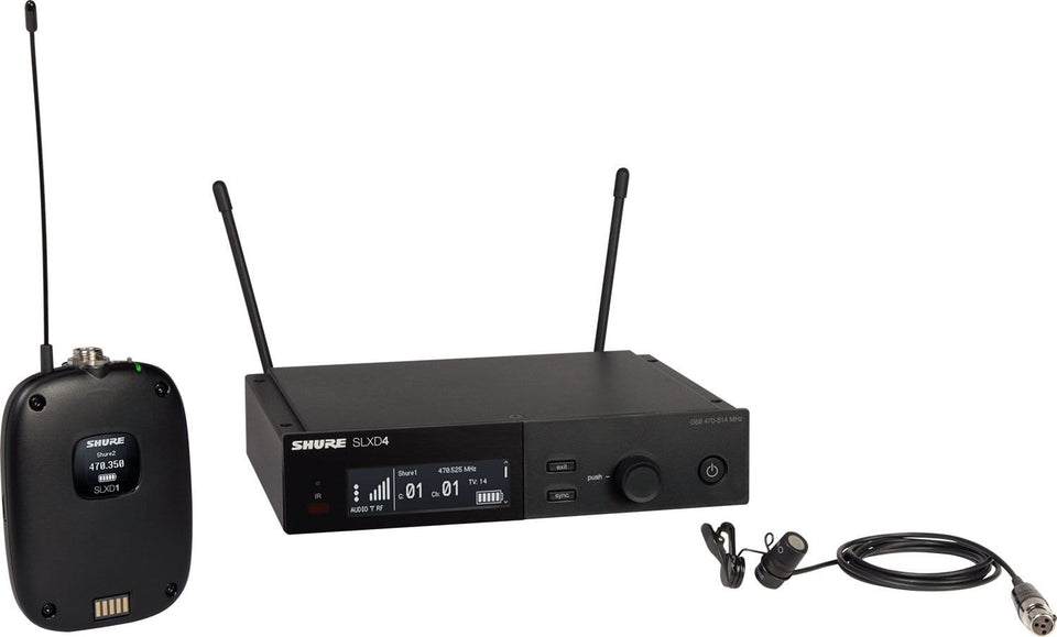 Shure SLXD14/98H-G58 Combo System with Beta 98H/C Lavalier Microphone - G58 Band