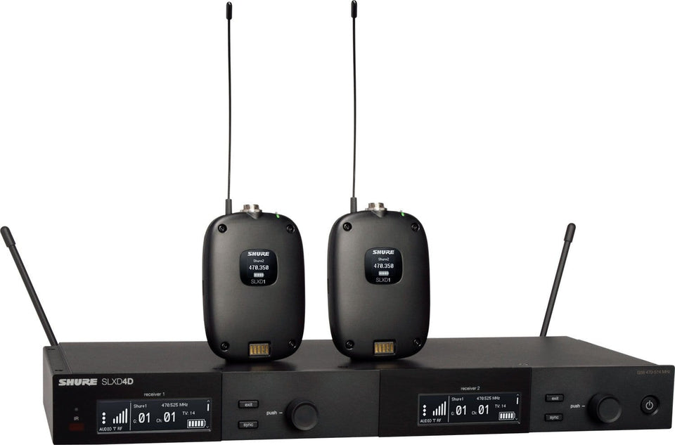 Shure SLXD14D-J52 Dual Combo System with 2x SLXD1 Beltpack - J52 Band