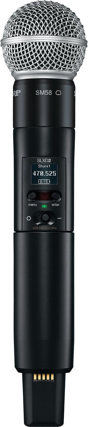 Shure SLXD25+/SM58 Portable Digital Wireless System with SM58 Cardioid Dynamic Microphone