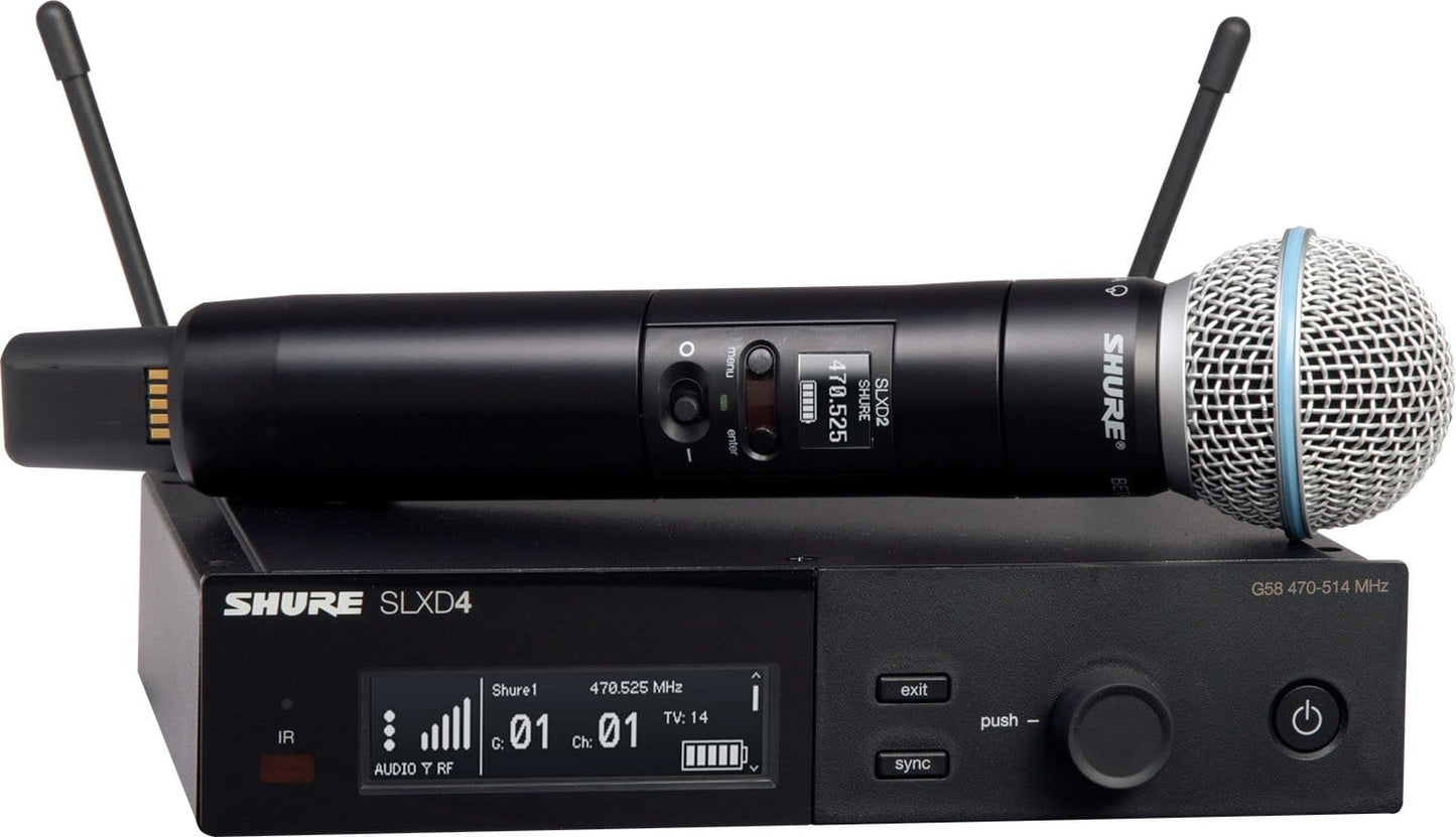 Shure SLXD24/B58 G58 Wireless Vocal System with BETA 58 Microphone Capsule - G58 Band