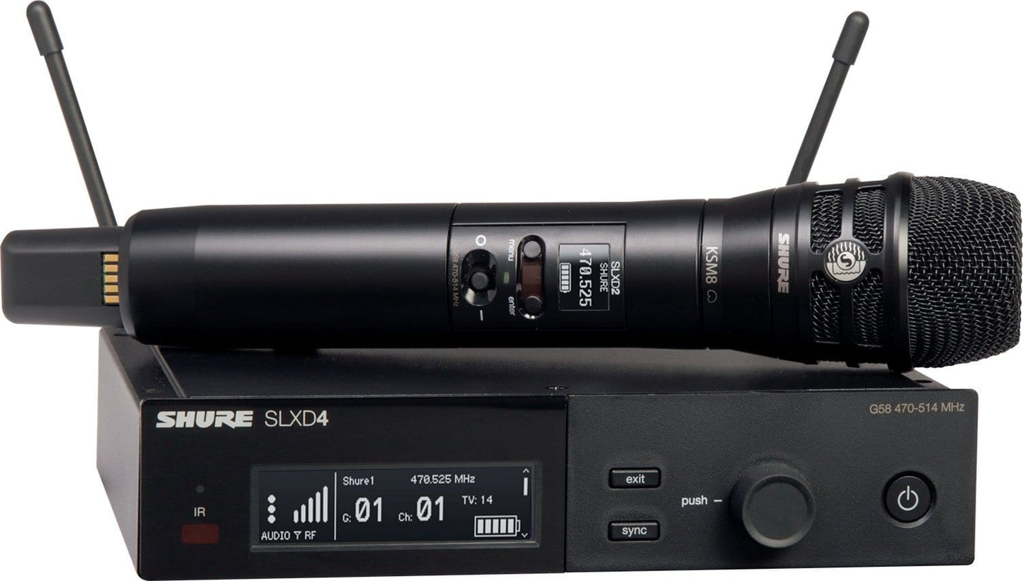 Shure SLXD24/K8B G58 Wireless Vocal System with KSM8 Microphone Capsule - G58 Band