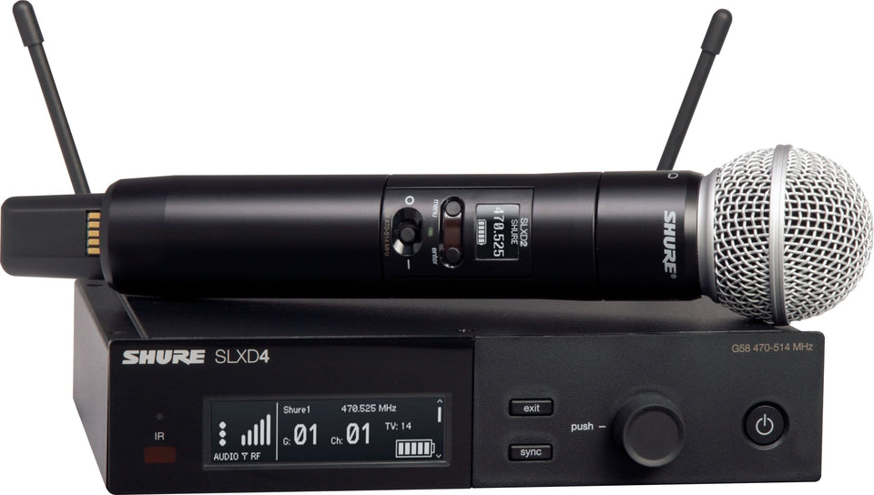 Shure SLXD24/SM58 G58 Wireless Vocal System with SM58 Microphone Capsule - G58 Band