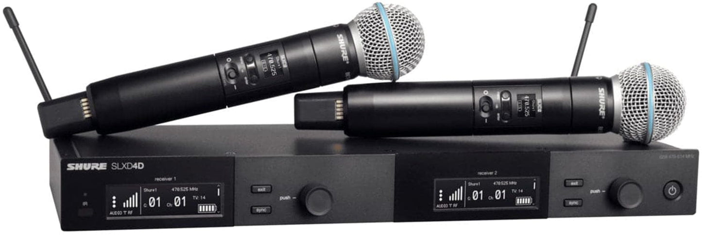 Shure SLXD24D/B58 H55 Dual Wireless System with BETA 58 Microphone Capsule - H55 Band