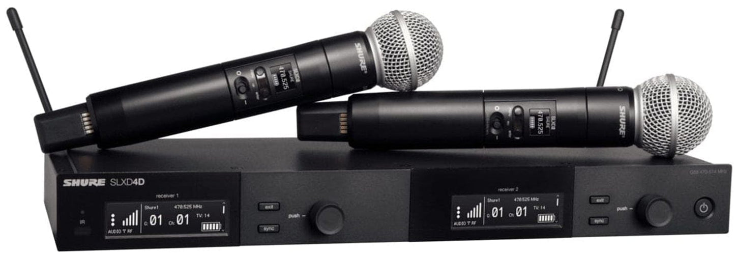 Shure SLXD24D/SM58 G58 Dual Wireless System with SM58 Microphone Capsule - G58 Band