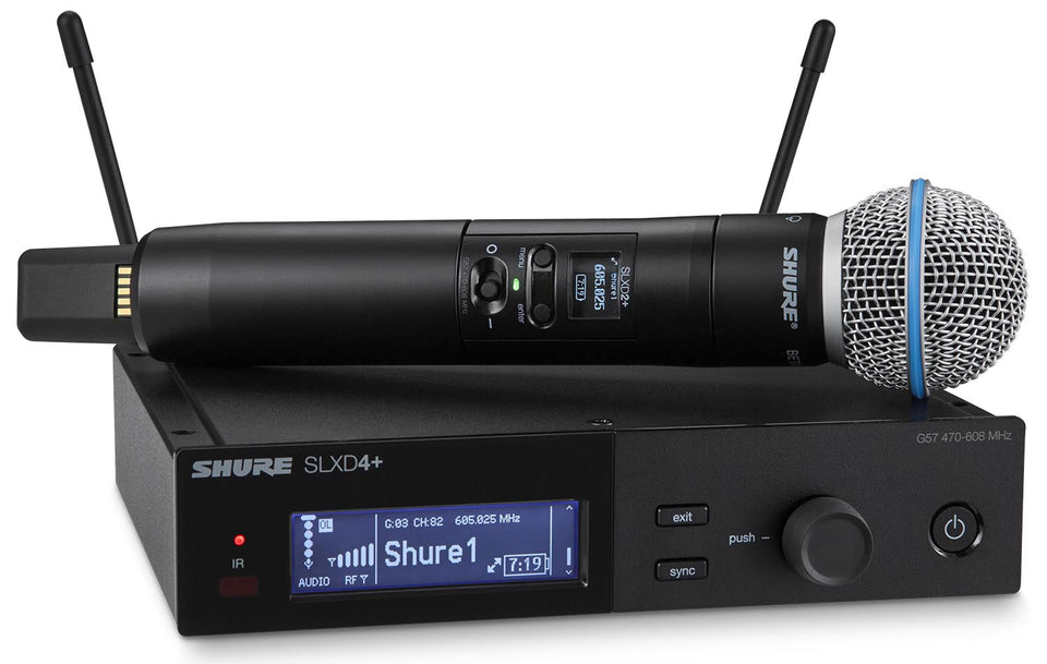 Shure SLXD24+/B58-G57 Digital Wireless Handheld System, Beta58A