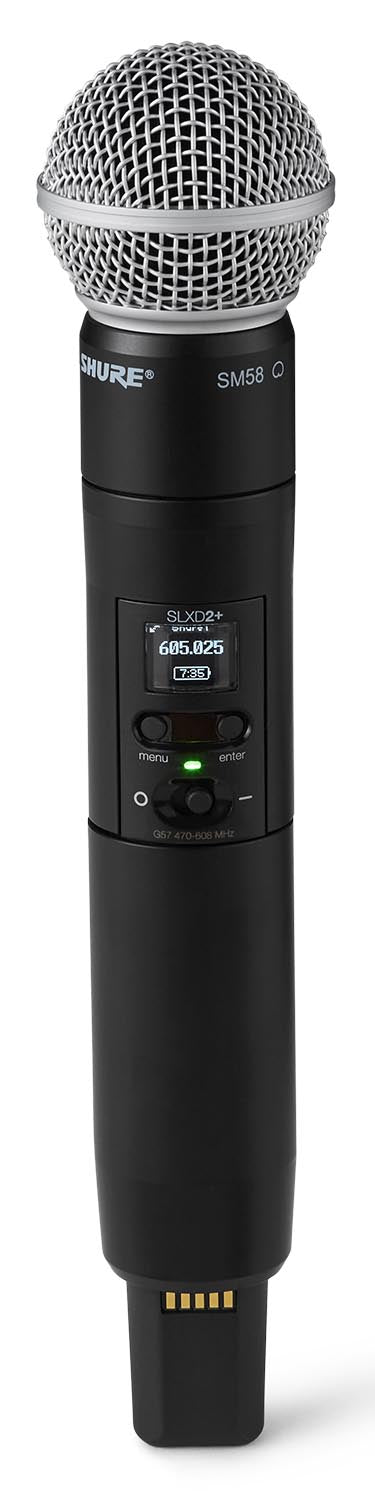 Shure SLXD2+/58=-G57 Digital Wireless Handheld Transmitter, SM58