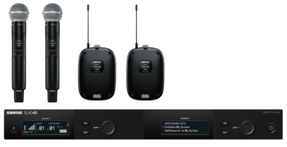 Shure SLXD4D H55 Dual receiver Used Package