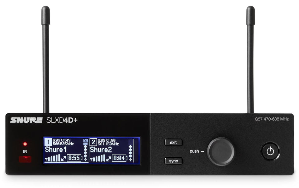 Shure SLXD4D+=-G57 Dual-Channel Digital Wireless Receiver