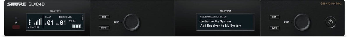 Shure SLXD4D G58 Dual-Channel Digital Wireless Receiver - G58 Band