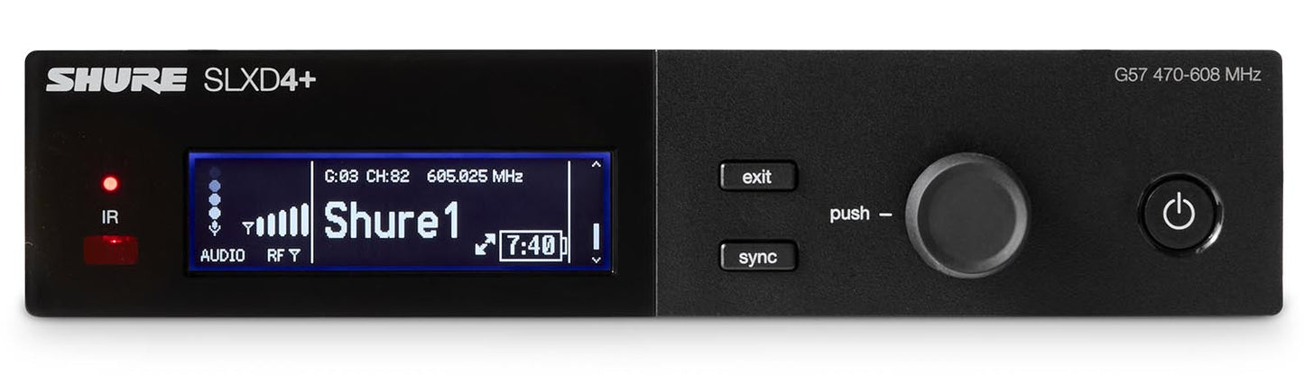 Shure SLXD4+=-G57 Digital Wireless Receiver