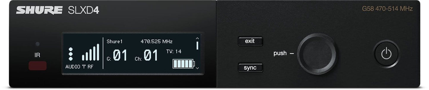 Shure SLXD14-G58 Combo System with SLXD1 and SLXD4 - G58 Band