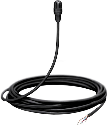 Shure TL47B/O-NC-A TwinPlex Omnidirectional Lavalier Microphone - Bare Wire with Accessories - Black