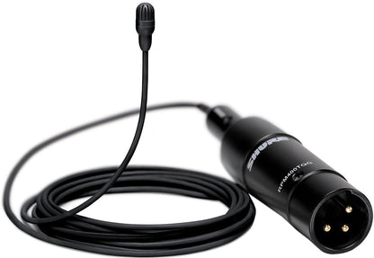 Shure TL47B/O-XLR-A TwinPlex Omnidirectional Lavalier Microphone - XLR with Accessories - Black