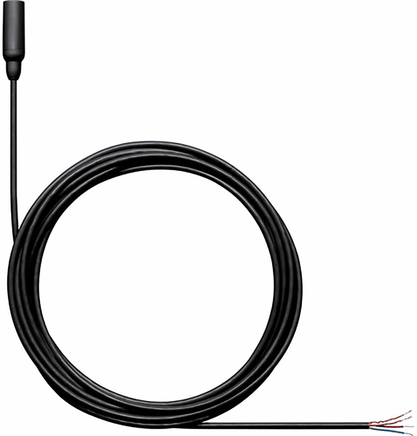 Shure TL48B/O-NC-A TwinPlex Omnidirectional Lavalier Microphone - Bare Wire with Accessories - Black