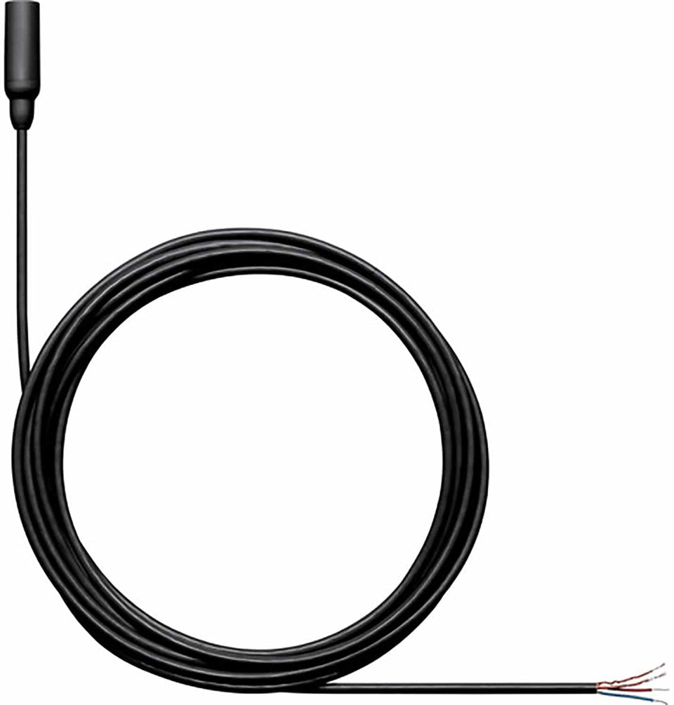 Shure TL48B/O-NC-A TwinPlex Omnidirectional Lavalier Microphone - Bare Wire with Accessories - Black