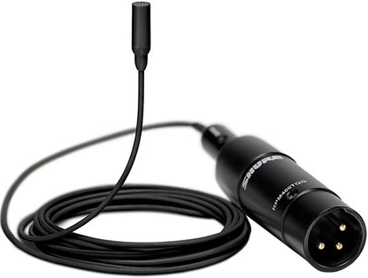 Shure TL48B/O-XLR-A TwinPlex Omnidirectional Lavalier Microphone - XLR with Accessories - Black