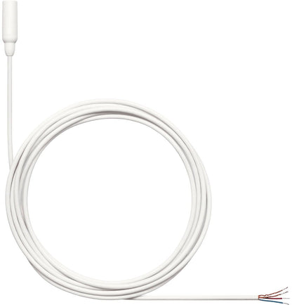 Shure TL48W/O-NC-A TwinPlex Omnidirectional Lavalier Microphone - Bare Wire with Accessories - White