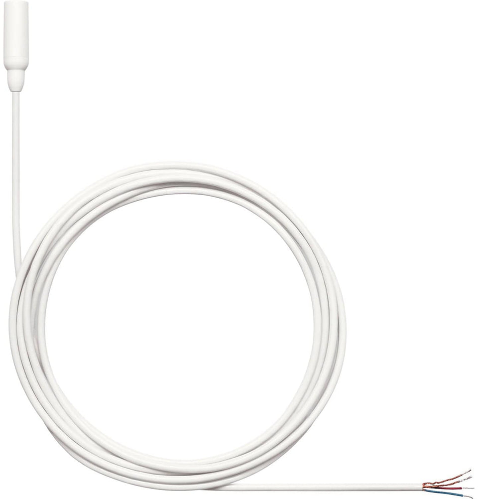 Shure TL48W/O-NC-A TwinPlex Omnidirectional Lavalier Microphone - Bare Wire with Accessories - White