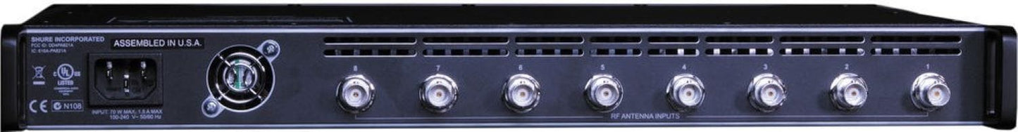 Shure PA421A 4-Channel IEM Antenna Combiner and Power Distribution 470-952MHz