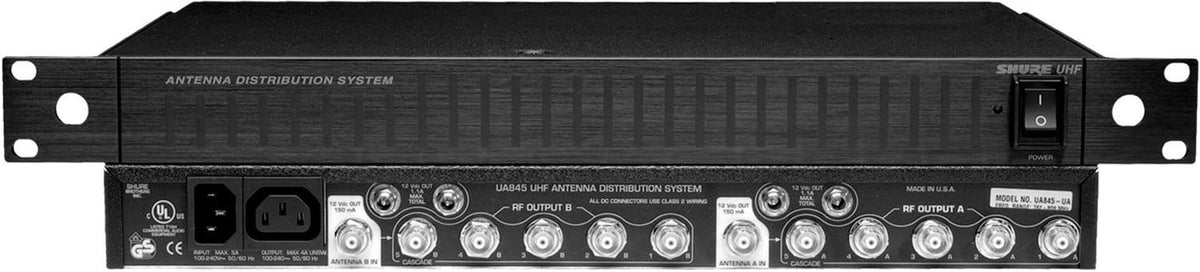 Shure UA845WB Wideband Active UHF Antenna Distribution System
