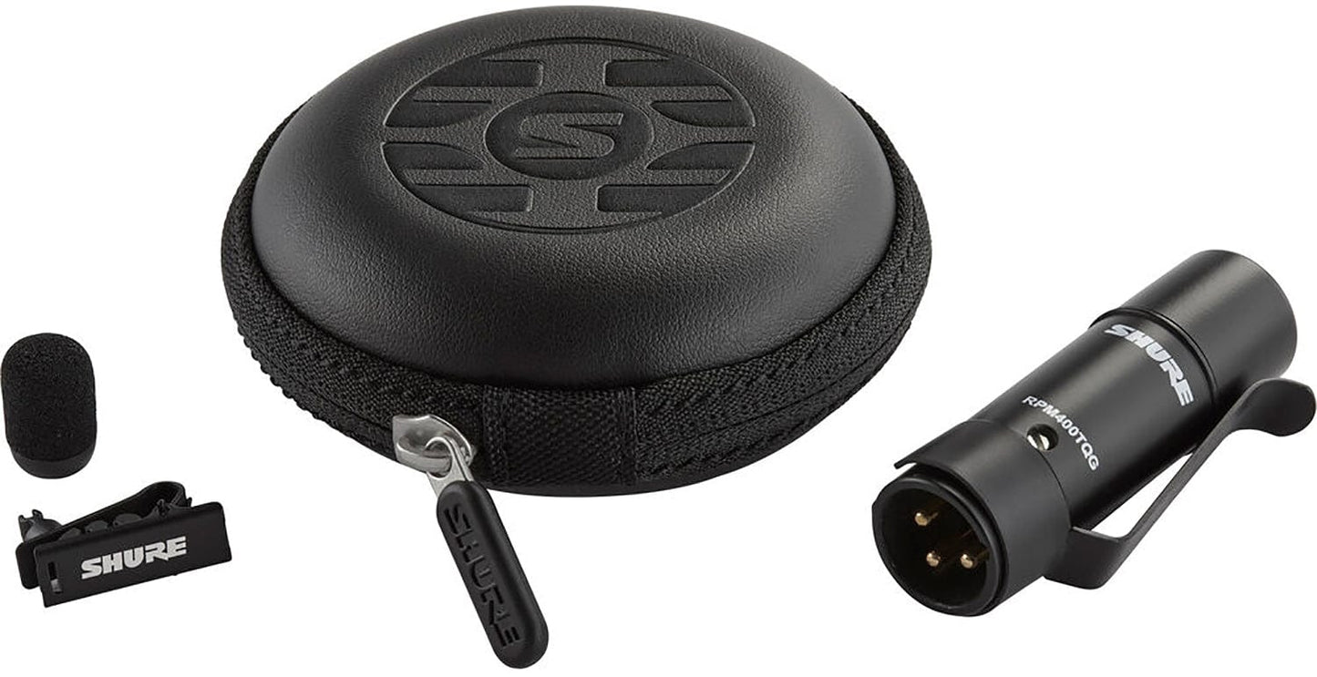 Shure UL4B/C-XLR-A UniPlex Cardioid Subminiature Lavalier Microphone with XLR Connector - Black