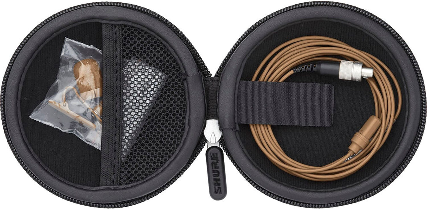 Shure UL4C/C-LM3-A UniPlex Cardioid Subminiature Lavalier Microphone with LM3 Connector - Cocoa