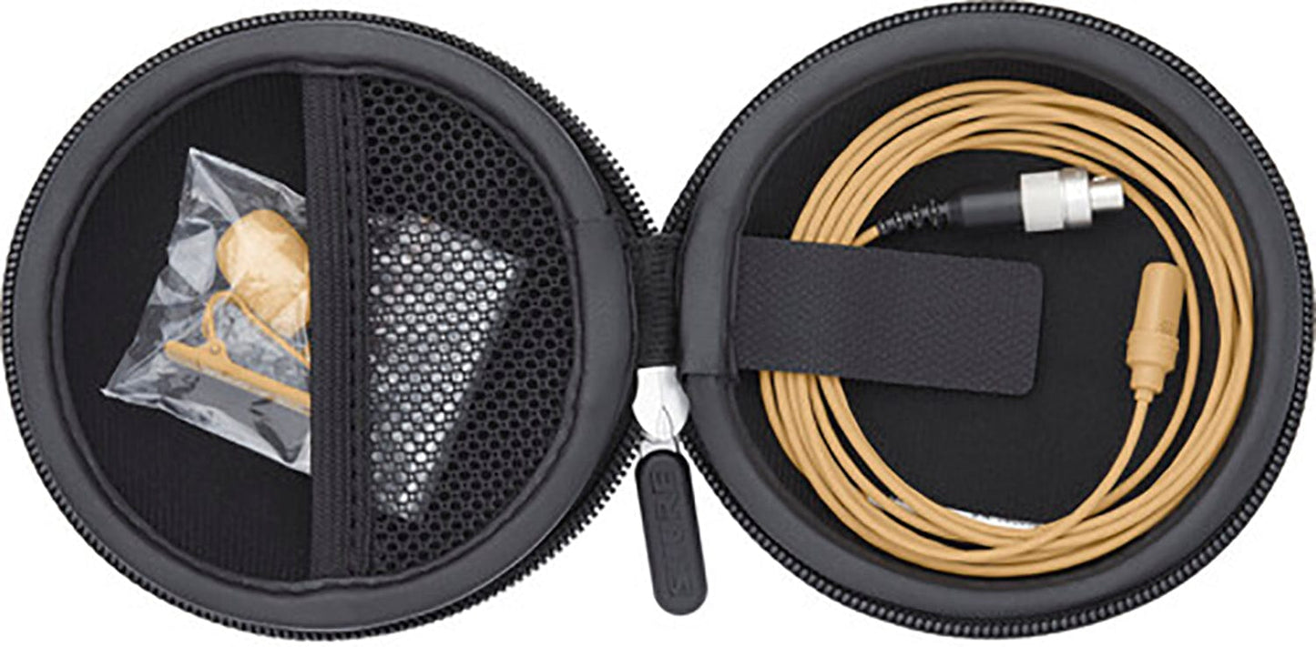 Shure UL4T/C-LM3-A UniPlex Cardioid Subminiature Lavalier Microphone with LM3 Connector - Tan