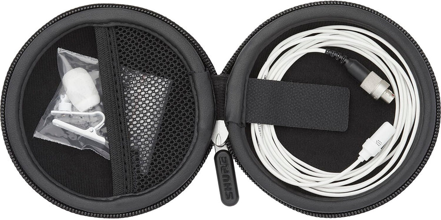 Shure UL4W/C-LM3-A UniPlex Cardioid Subminiature Lavalier Microphone with LM3 Connector - White