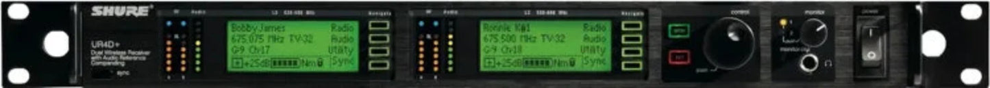 Shure UR4D+ H4 Dual Receiver H4 (518-578MHz)