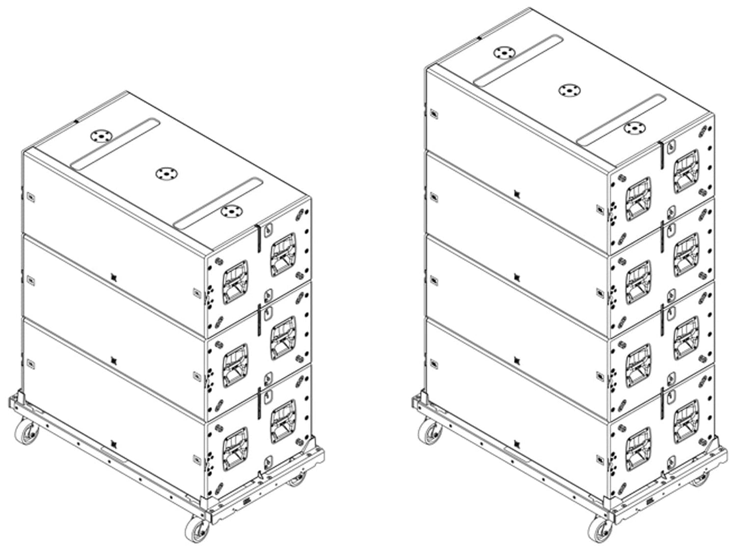 JBL VTX-B28-VT Vertical Transport Cart for up to 4x VTX B28 Speakers