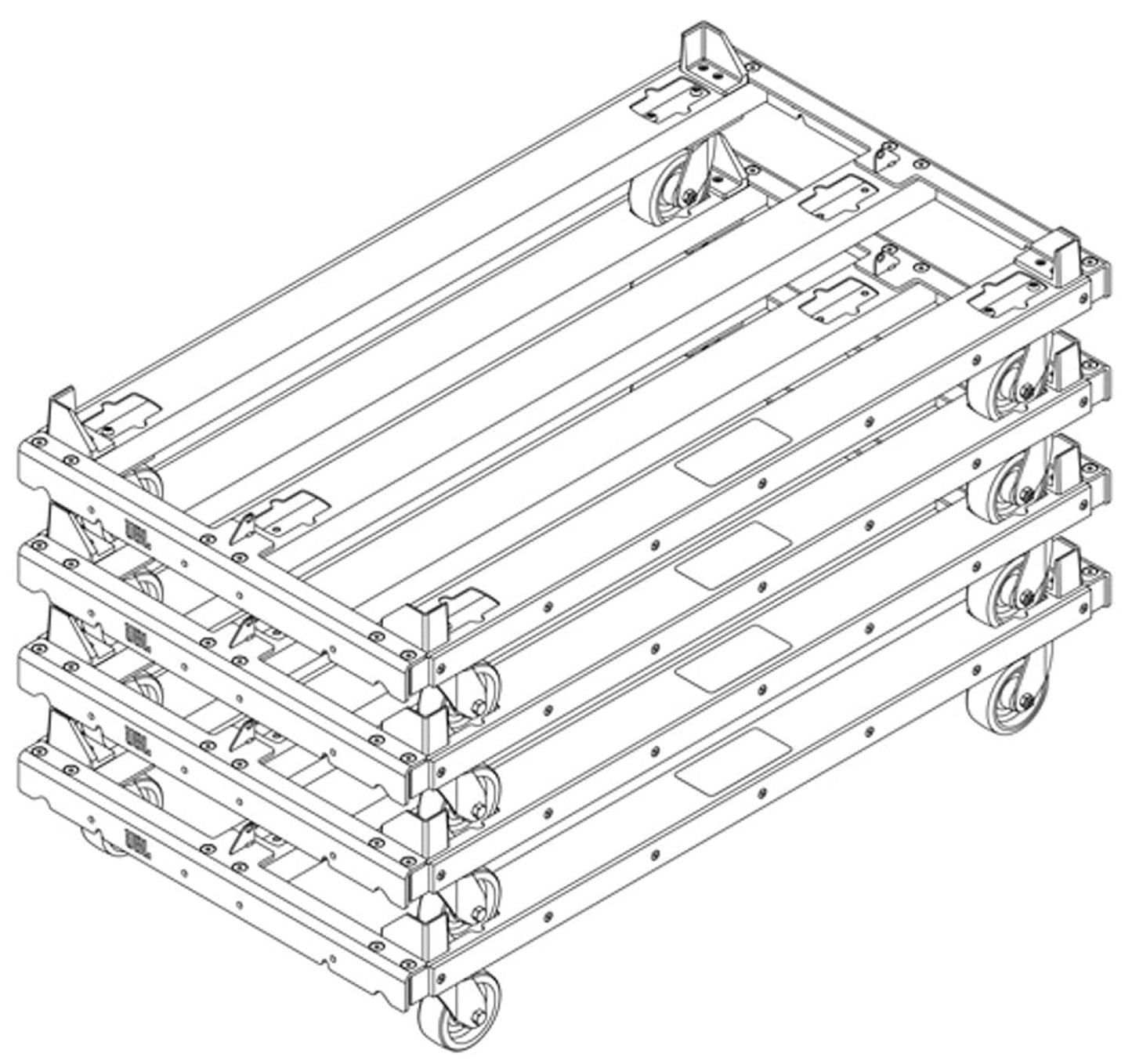 JBL VTX-B28-VT Vertical Transport Cart for up to 4x VTX B28 Speakers